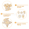 DICOSMETIC 20Pcs 5 Style Brass Micro Pave Clear Cubic Zirconia Cabochons KK-DC0003-25-5