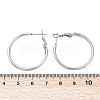 Tarnish Resistant 201 Stainless Steel Hoop Earrings EJEW-F188-24P-A-3