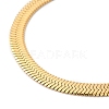 Ion Plating(IP) 304 Stainless Steel Herringbone Chain Bracelet for Men Women BJEW-Q998-02G-2