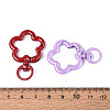 Spray Painted Alloy Swivel Snap Hook Clasps PALLOY-T092-70-3