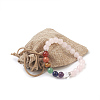 Natural Rose Quartz Beads Stretch Bracelets BJEW-JB03846-02-3