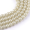 Electroplate Glass Beads Strands X-EGLA-Q062-6mm-E08-1