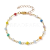 Faceted Glass Beaded Bracelet & Necklace Jewelry Sets SJEW-JS01160-6