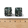 Cube Shape Polymer Clay Rhinestone Beads CLAY-NH0001-08I-3