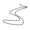 Ion Plating(IP) 304 Stainless Steel Curb Chain Necklace for Men Women NJEW-K245-015E-1