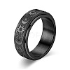 Star & Moon & Sun 304 Stainless Steel Rotatable Finger Ring PW-WG61315-05-1