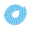 Opaque Solid Color Imitation Jade Glass Beads Strands EGLA-A044-P4mm-D08-3
