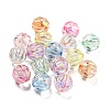 UV Plating Transparent Acrylic Beads MACR-D024-08-1