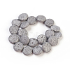 Electroplated Natural Lava Rock Bead Strands G-E497-A-2
