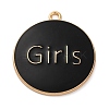 Alloy Enamel Pendants ENAM-M009-02C-02G-1