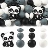 40Pcs 10 Styles Silicone Beads SIL-FS0001-27B-1