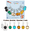 Acrylic Rhinestone Cat Head Charm Locking Stitch Markers HJEW-PH01833-2