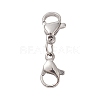 Non-Tarnish 304 Stainless Steel Double Lobster Claw Clasps STAS-E163-57P-B-4