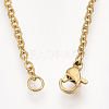 201 Stainless Steel Puppy Pendant Necklaces NJEW-T009-JN041-2-40-3