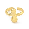 Brass Letter Open Cuff Rings for Women RJEW-G313-01I-G-2