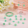 100Pcs Handmade Polymer Clay 3D Flower Plumeria Beads CLAY-SC0002-48B-3