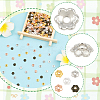 350Pcs 5 Colors Alloy Bead Caps Enamel Settings FIND-PA0001-08-6