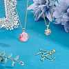 3Pcs 3 Styles Brass Pendant Cabochon Settings KK-PH0011-65-2