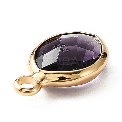 Faceted Glass Pendants KK-WH0046-59G-02-1