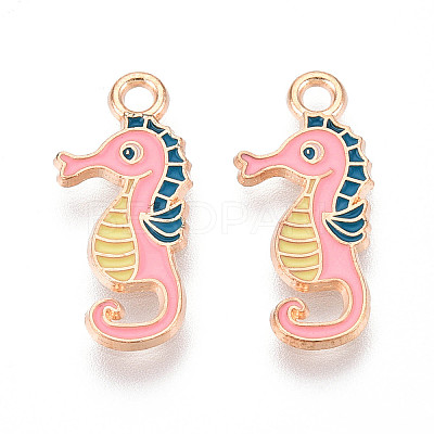Marine Animals Alloy Enamel Pendants ENAM-T022-34C-1