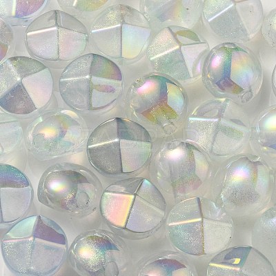 UV Plating Luminous Transparent Acrylic Beads OACR-P010-05B-1