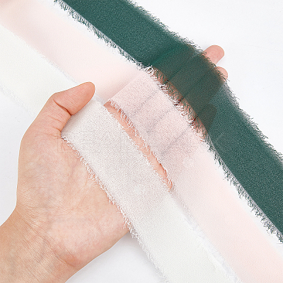 3 Rolls 3 Colors Polyester Ribbon OCOR-GF0001-68-1