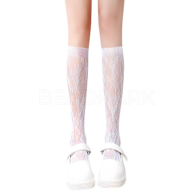 Nylon Calf Long Socks for Women Girls AJEW-WH20006-235B-1