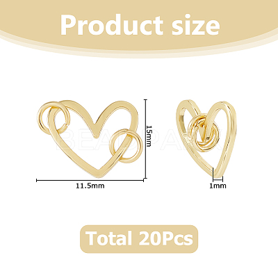 20Pcs Brass Pendants PALLOY-HS00023-1