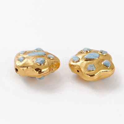 Natural Larimar Chips Beads G-C300-02-1