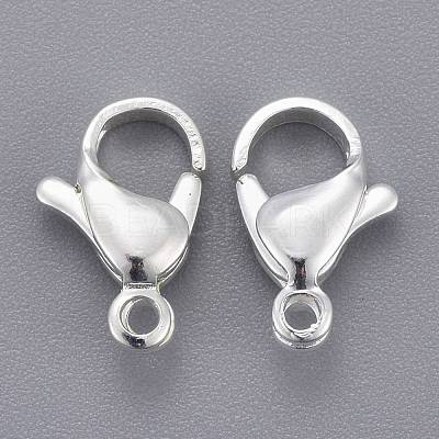 304 Stainless Steel Lobster Claw Clasps X-STAS-E464-21E-S-1