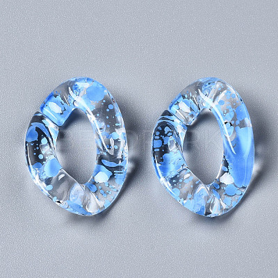 Transparent Spray Paint Acrylic Linking Rings TACR-Q276-001E-1