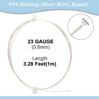 1Pc 999 Fine Silver Wire STER-BC0001-66B-1