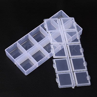 Cuboid Plastic Bead Containers X-CON-N007-02-1