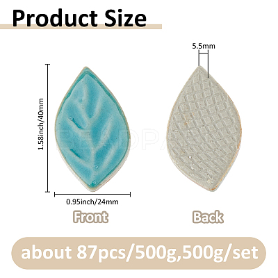 500G Mosaic Tiles Ceramics Cabochons PORC-FH0001-16-1