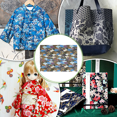 Japanese Style Cotton Fabric DIY-WH0504-889C-1