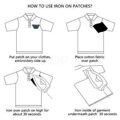Computerized Embroidery Cloth Iron On/Sew On Patches AJEW-S076-005-1