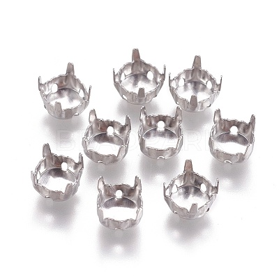 Non-Tarnish 316 Surgical Stainless Steel Sew on Prong Settings X-STAS-E470-01A-P-1