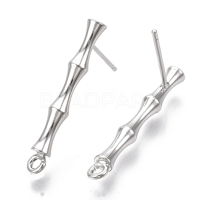 Brass Stud Earring Findings X-KK-N230-08P-NF-1