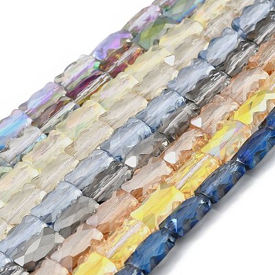 Electroplate Glass Beads Strands EGLA-L045-F-1