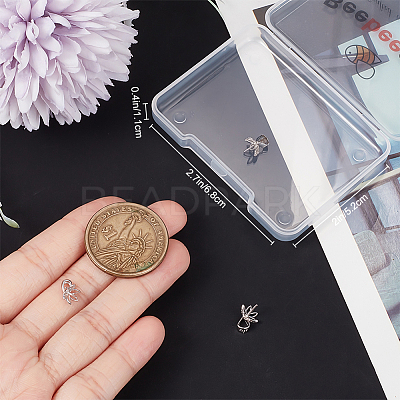 Anti-Tarnish 4Pcs Sterling Silver Screw Eye Pin Cup Peg Bails STER-BBC0002-05P-1