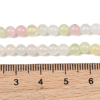 Natural Colorful Green Jade Beads Strands G-G757-01-4mm-1