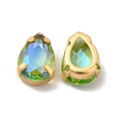 Moonlight Effect Teardrop Sew on Rhinestone GLAA-P055-03B-G03-1