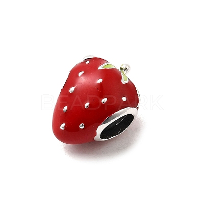 925 Sterling Silver Enamel European Beads STER-Z013-07P-02-1