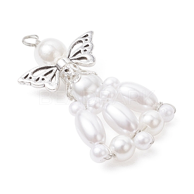 ABS Plastic Imitation Pearl Pendants PALLOY-JF03730-1