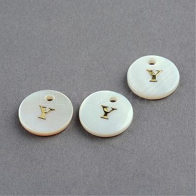 Freshwater Shell Pendants SSHEL-S249-Y-1