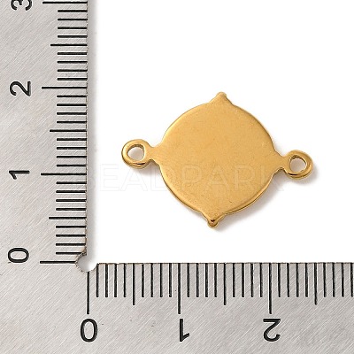 Ion Plating(IP) 304 Stainless Steel Cabochon Connector Setting X-STAS-C110-09G-1
