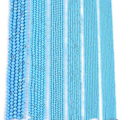 Electroplate Opaque Solid Color Glass Beads Strands EGLA-A044-P8mm-L08-1
