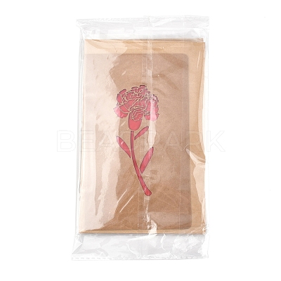 3 Sets Kraft Paper Greeting Cards AJEW-FS0001-27B-1