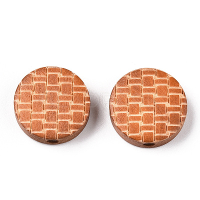 Painted Natural Wood Beads X-WOOD-N006-05C-1
