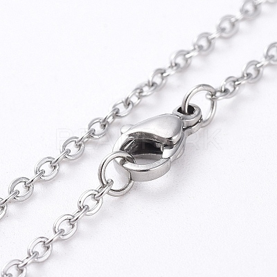 Tarnish Resistant 304 Stainless Steel Women Chain Necklaces LS-NJEW-C079-01-1